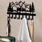 Deer Metal Key Holder for Wall, 14.5" X 8.9", Key Hooks for Wall Organizer, Key Rack, Forest Theme Coat Hat Towel Hooks, Ideal for Living Room, Hallway, Office